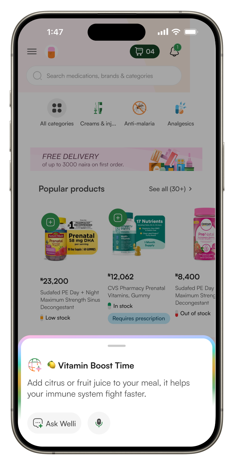 Wellness Assistant Screen